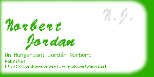 norbert jordan business card