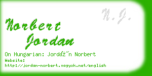 norbert jordan business card